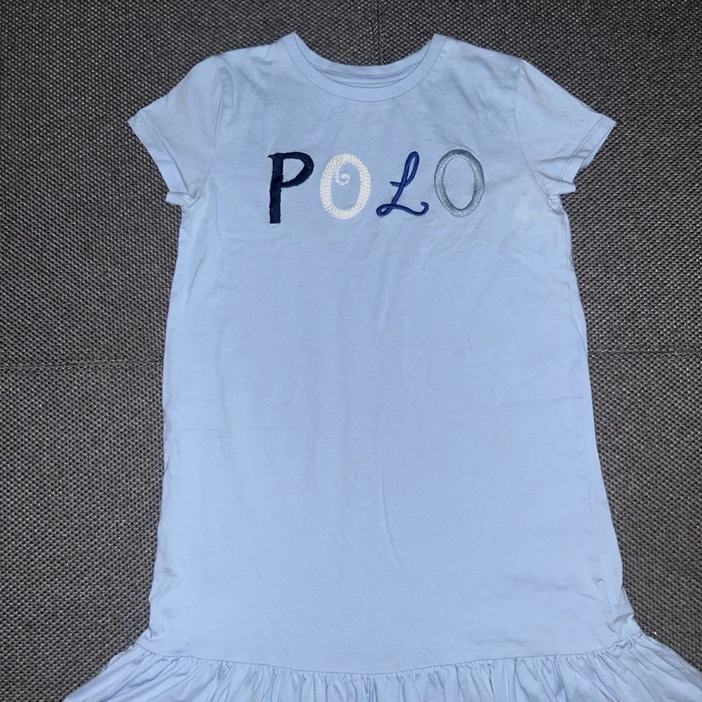 Polo Ralph Lauren Kids Light Blue Babydoll Dress Large Womens Small